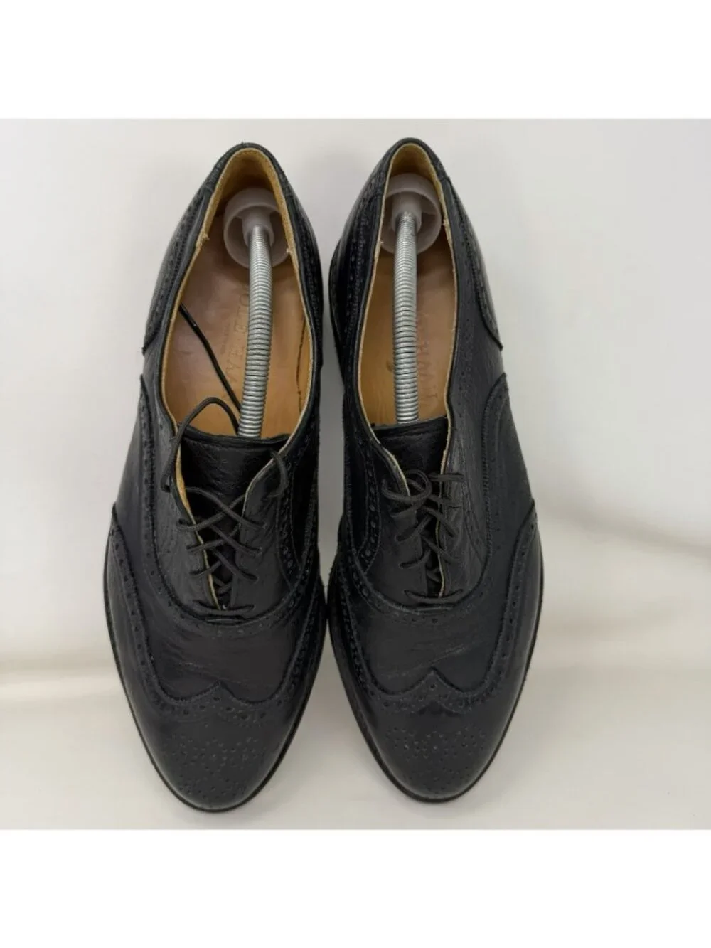 Vintage Cole Haan Made in USA Leather Wingtip Oxfords Black Men’s Size 11 D